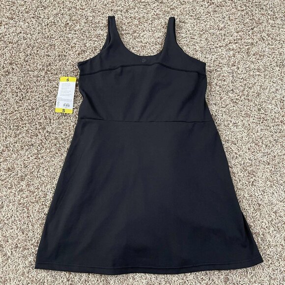 Elle Sport Women's Built-In Bra Active Tank Dress Black, Size Small (New) - Picture 9 of 16